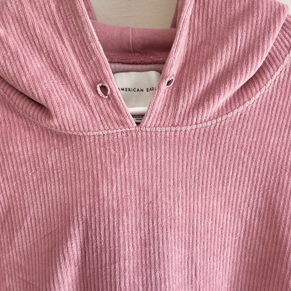 American Eagle Ribbed Corduroy Hoodie - Picture 6 of 6